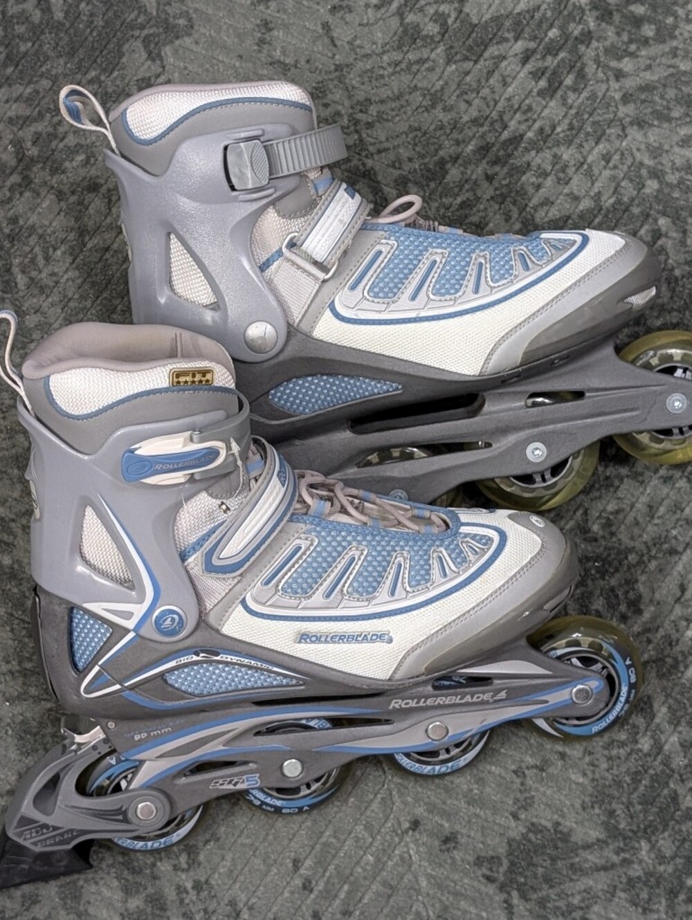 Rollerblade Zetrablade W Womenโs Inline Roller Skates Size 9 Blue & Grey Fitness